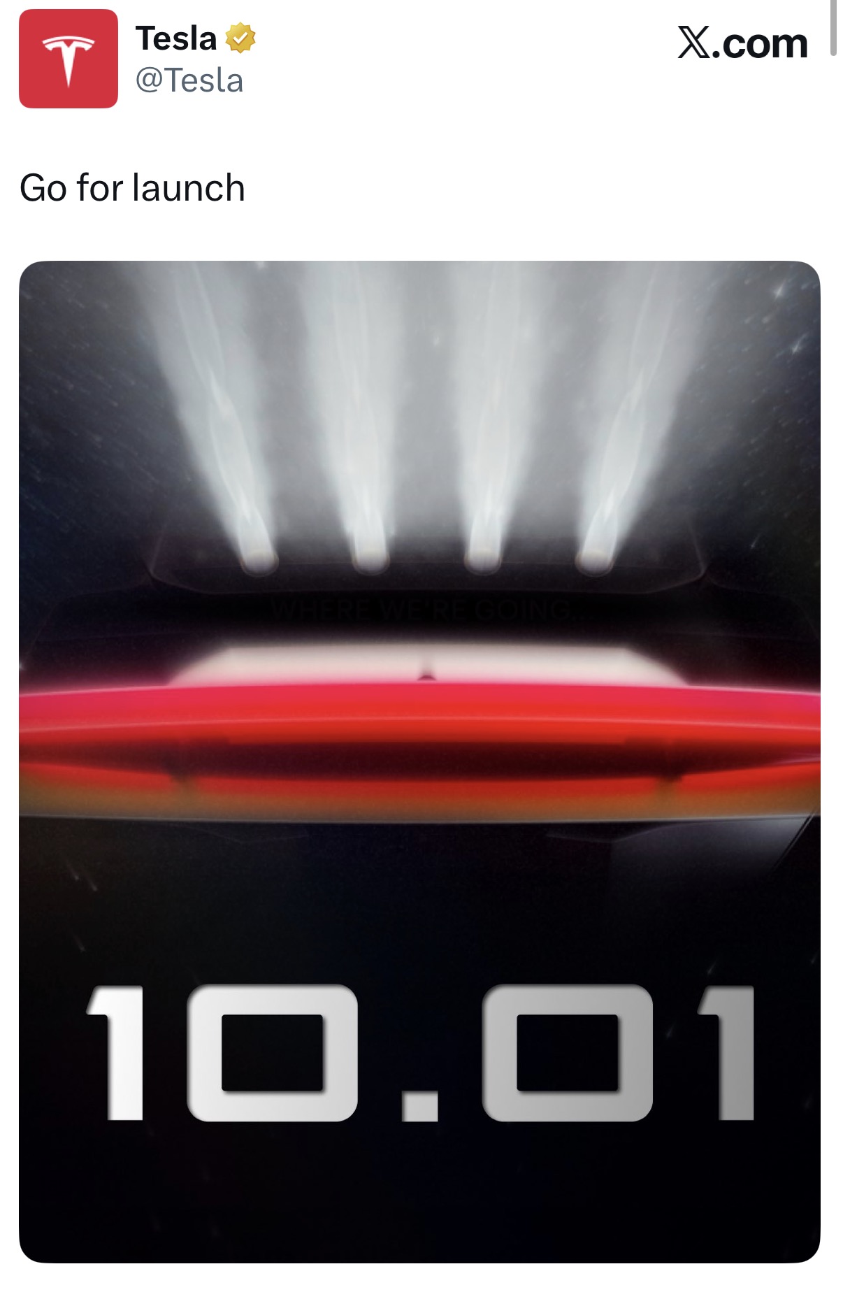 终于官宣了，Tesla Roadster 将于 10 月 1 日亮相！ - 图片 1