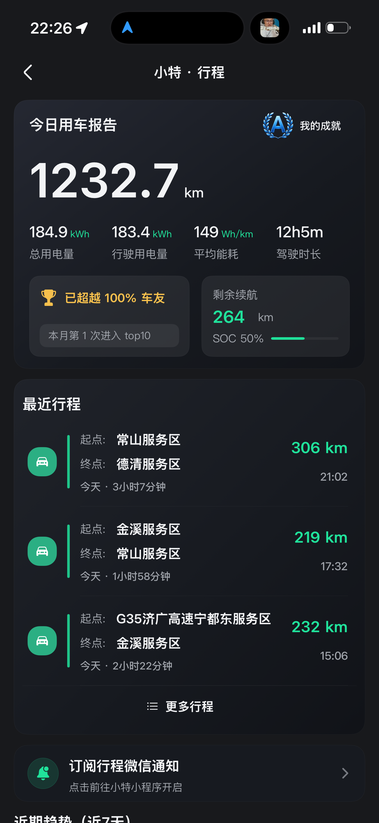 用fsd一天跑1200公里 0接管 只在服务区充电前强制接管 因为它不会找充电桩
有过三次主动避险 2次都是双车道我在左侧匀速行驶 右车道前面有慢车，然后有快车迅速从右车道逼近，fsd预判了后车会加速 - 图片 2