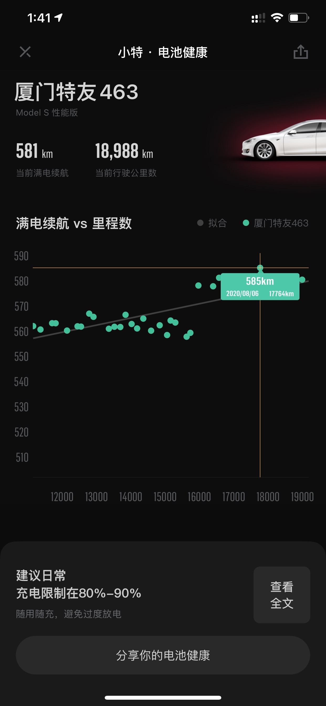 这电池是系统升级影响么？续航嗖嗖往上串，版本32.3 - 图片 1