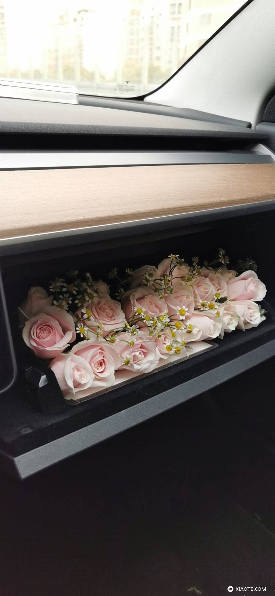 今日车不补电,给车加满浪漫…园区买花的可以找我了,一共花了300块钱… - 图片 2