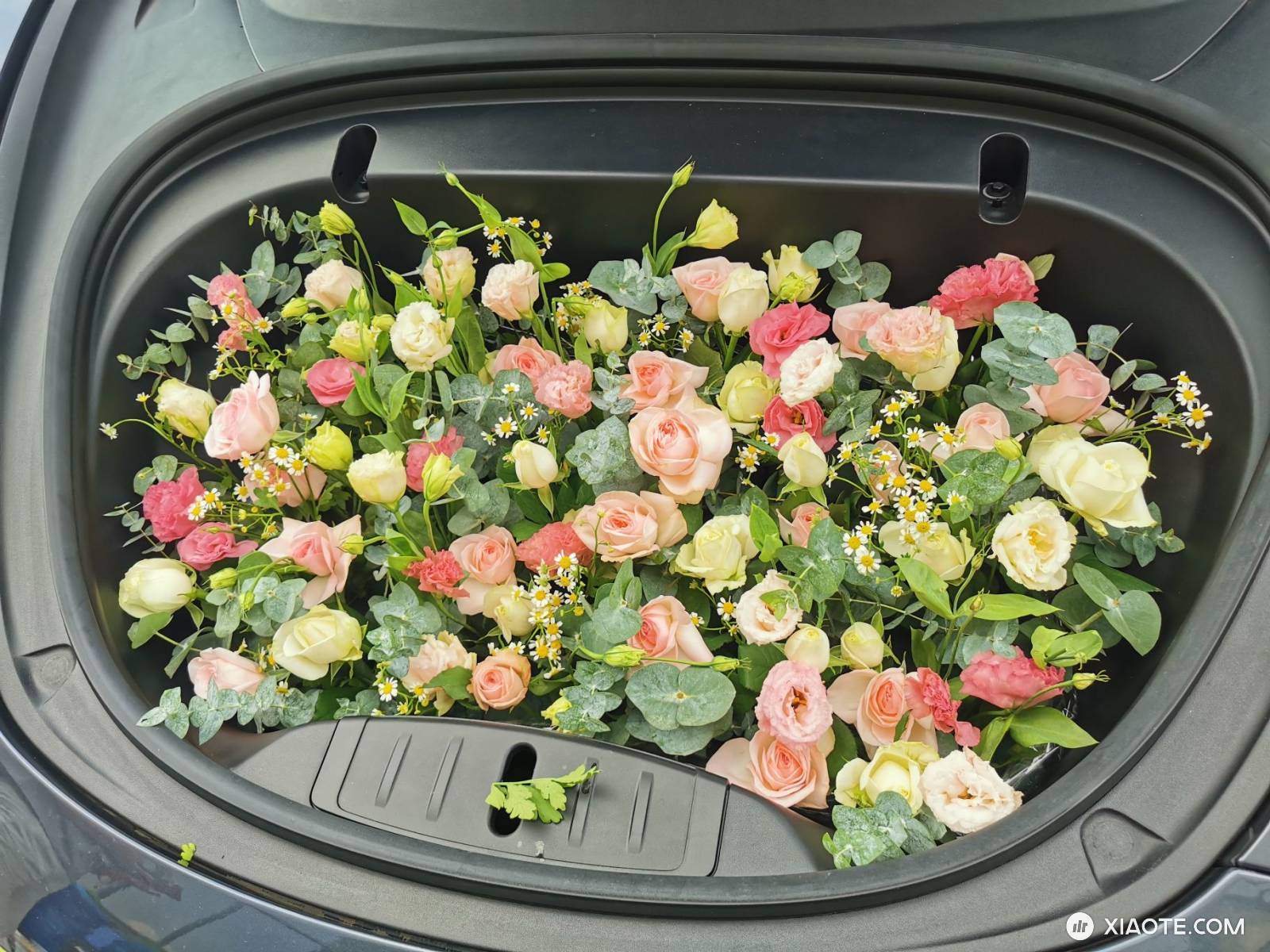 今日车不补电,给车加满浪漫…园区买花的可以找我了,一共花了300块钱… - 图片 5