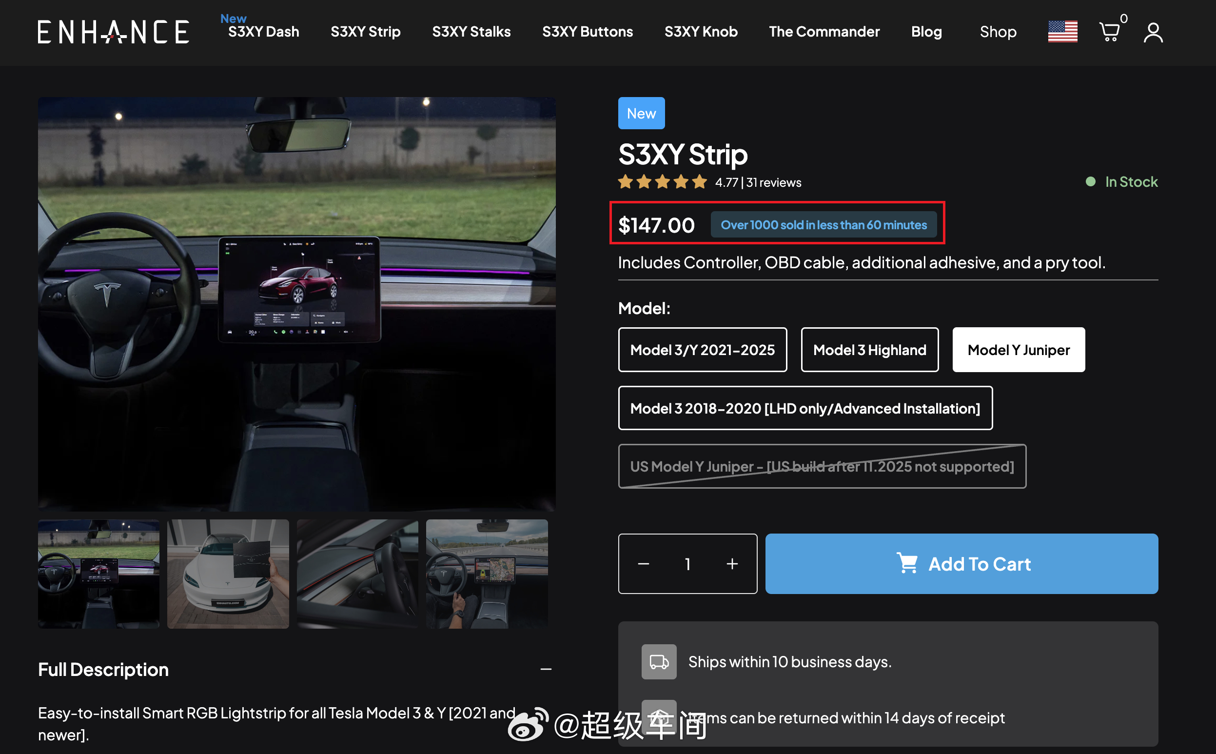 「特斯拉没做的第三方市场来做」海外的“Enhance Auto”上线了这个改装灯条
专为2021年及更新款特斯拉Model 3和Model Y设计的智能RGB灯带，安装简便。


可实时显示多种视觉通 - 图片 1