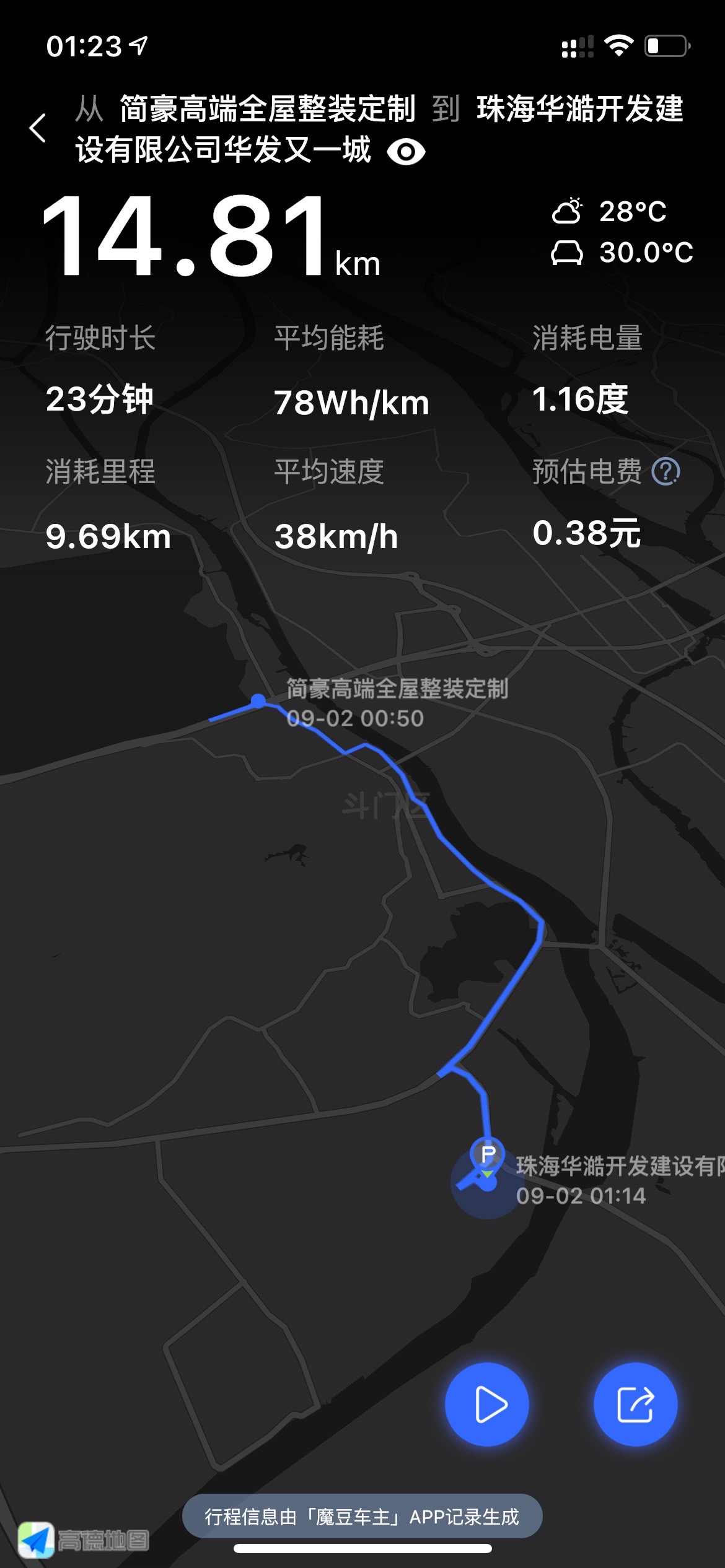 跑了快4000公里了，第一次跑出这么优秀的能耗。😄 - 图片 2