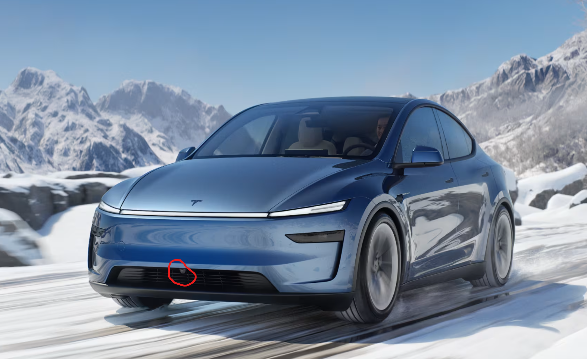 Y新加了前视摄像头（保险杠）？之前某吹们不是说可以靠算法补偿么？怎么又加上了？ - 图片 2