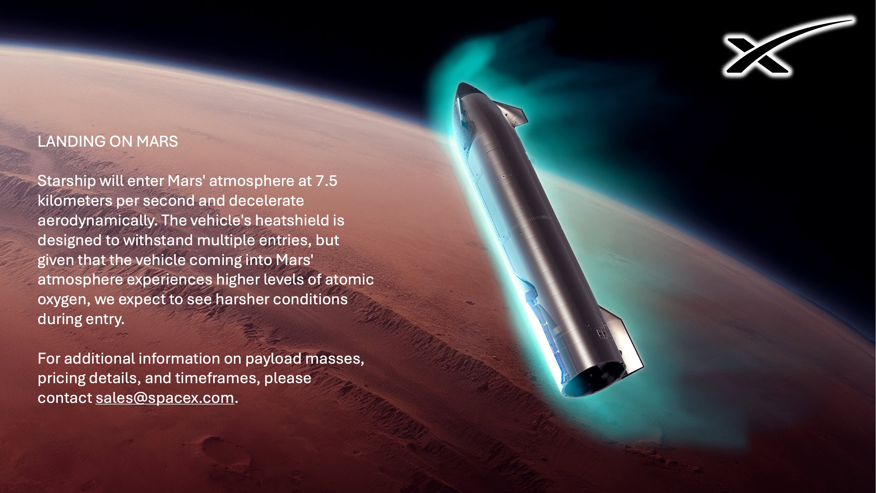 SpaceX 官网更新信息显示，Starship 货运航班将于2028年开始执飞火星表面，用于研究、开发和探索任务，定价为每公吨100万美元。

这一计划相当激进，但考虑到 SpaceX 当前的星舰开 - 图片 1