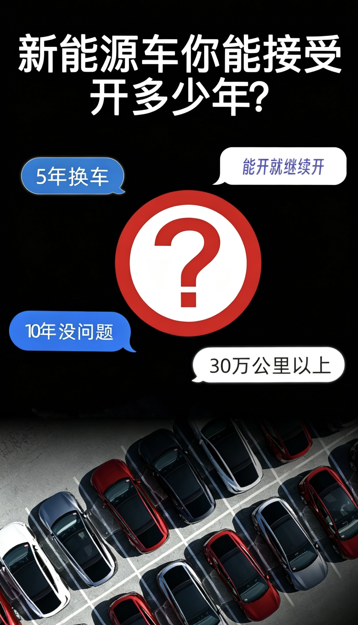 新能源车你能接受开多少年？特斯拉：15年以上
电车究竟能开多少年？🤔
5年一换追求新鲜感？
还是稳稳当当开十年以上？
甚至想一直开到车辆本身无法使用为止？
	
特斯拉官方给出参考：年均2万公里，可使 - 图片 1